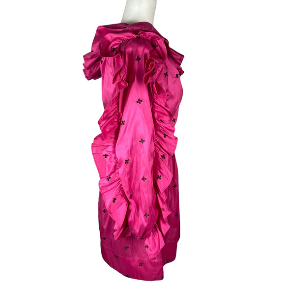 NWT Ulla Johnson Falaise Barbiecore Pink Mini Dress Size 2 Silk Blend - Picture 6 of 15